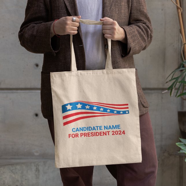 Bolsa Tote Campanha Política Personalizada Modelo (Criador carregado)