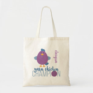 Bolsa Tote Campeão de Frango Azul e Púrpura