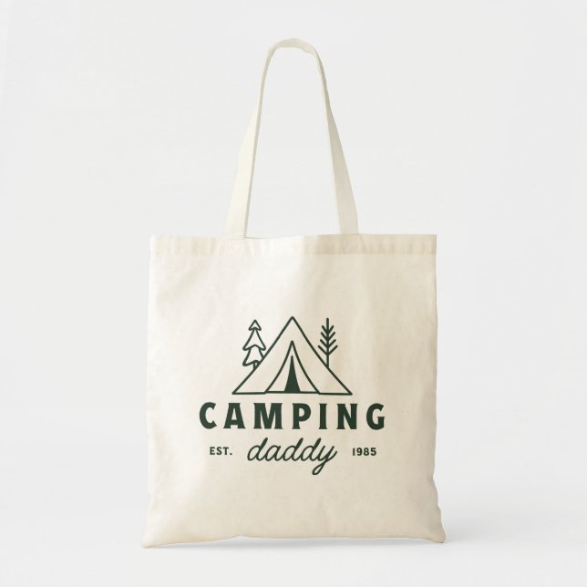 Bolsa Tote Camping daddy dad forest camper funny father (Frente)