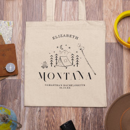 Bolsa Tote Camping mínimo moderno | Bachelorette