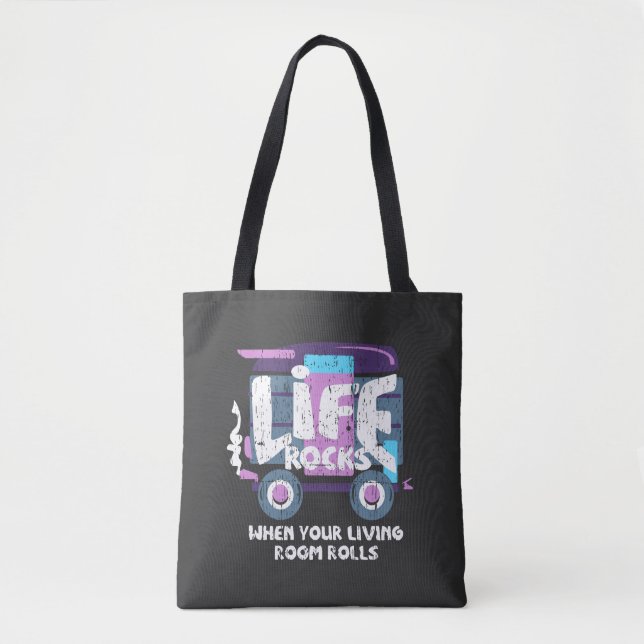 Bolsa Tote Camping - Rochas da Vida (Frente)