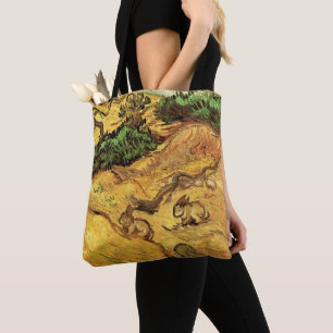 Bolsa Tote Campo com dois coelhos por Vincent van Gogh