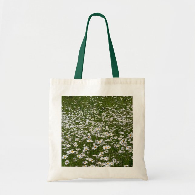 Bolsa Tote Campo de flores silvestres do Alasca da Daisies (Frente)