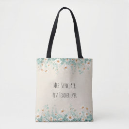 Bolsa Tote Campo de Flores Silvestres Melhor Professor de Tod