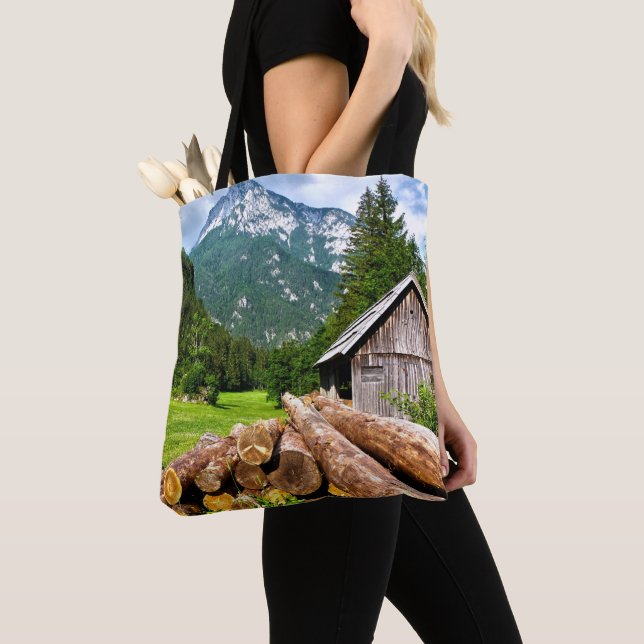 Bolsa Tote Campo de Lumberjack, em Montanha (Close Up)