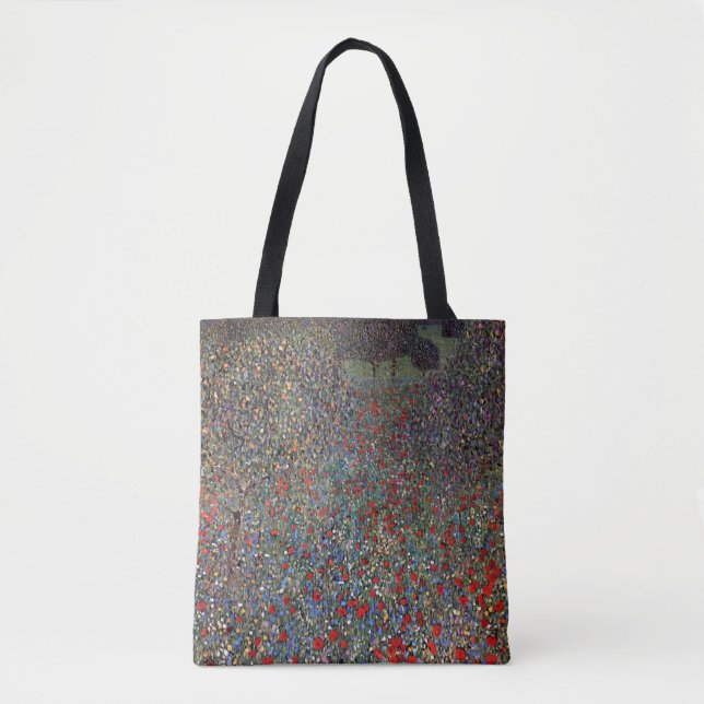 Bolsa Tote Campo de Papoulas, Gustav Klimt (Frente)
