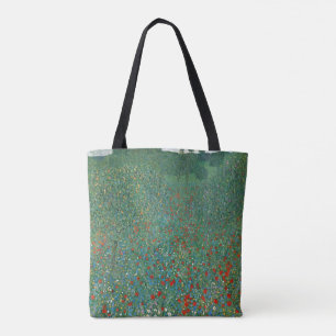 Bolsa Tote Campo de Papoulas por Gustav Klimt, Arte Novo Vint