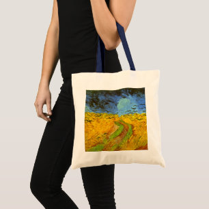 Bolsa Tote Campo de trigo com corvos por Vincent van Gogh