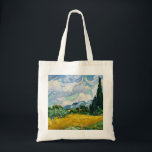 Bolsa Tote Campo de trigo Van Gogh com CyPrensas. Impressioni<br><div class="desc">Van Gogh,  "Wheat Field with CyPrans",  tote bag.</div>