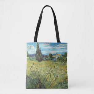 Bolsa Tote Campo de trigo verde Vincent van Gogh