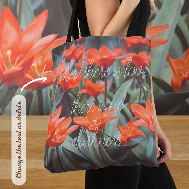 Bolsa Tote Campo de tulipa vermelha (Criador carregado)