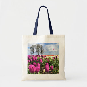 Bolsa Tote Campo de Tulipas com Pipa, Oregon