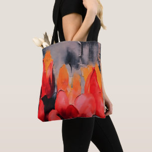 Bolsa Tote Campo de Tulipas – Intensidade Floral Abstrata