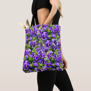 Bolsa Tote Campo Pansy Roxo,