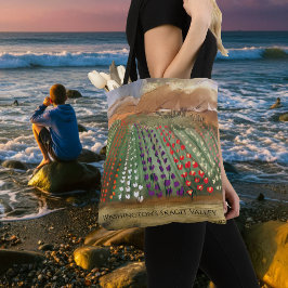 Bolsa Tote Campos de Tulipas da WA Skagit Valley Sonhando na