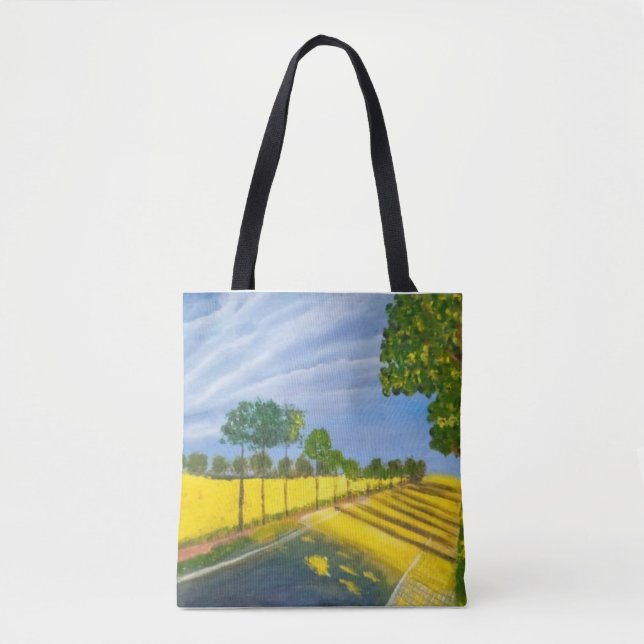 Bolsa Tote Campos Dourados e Caminho (Frente)