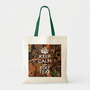 Bolsa Tote Camuflagem de Fall Season Mantenha Calmo Seu Texto
