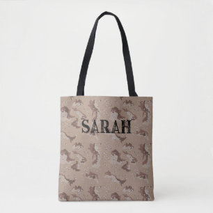 Bolsa Tote Camuflagem Personalizada no Deserto com Nome Perso