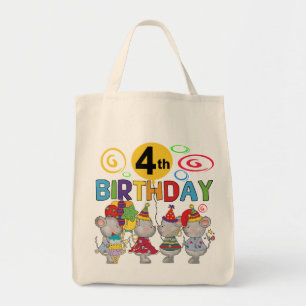 Bolsa Tote Camundongos 4.º t-shirts e presentes de aniversári