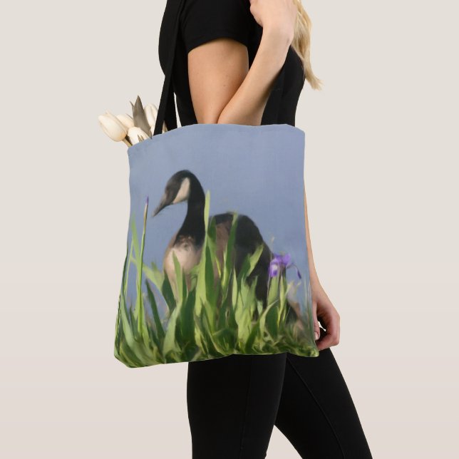 Bolsa Tote Canadá: Goose Irrita Pintura Natural (Close Up)