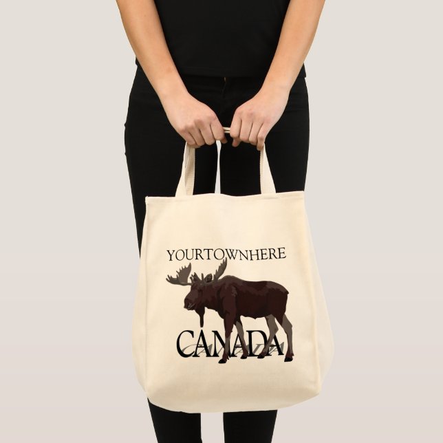 Bolsa Tote Canadá Moose Tote Bag Personalizada Canadá Bolsas (Frente (produto))