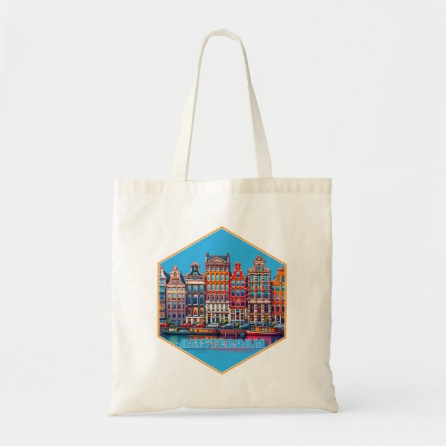 Bolsa Tote Canal Amsterdã Holanda Europa (Frente)