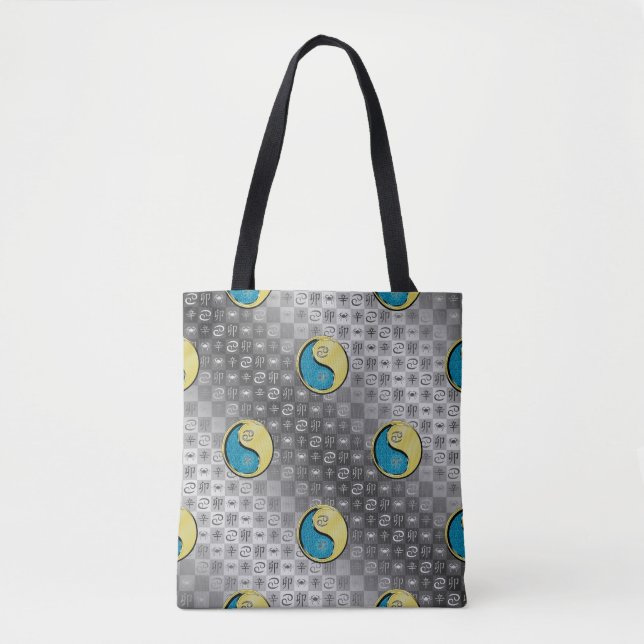 Bolsa Tote Câncer & Coelho de Metal (Frente)
