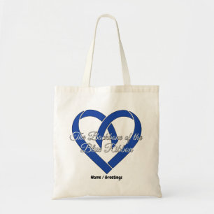 Bolsa Tote Câncer Colorretal Espinha Dorsal Coração Azul Cons