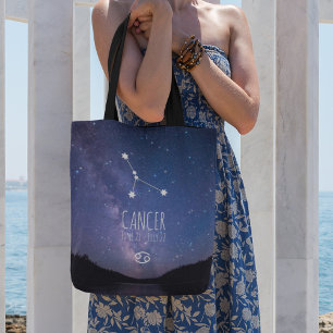Bolsa Tote Cancer Constelação Zodiac Personalizada