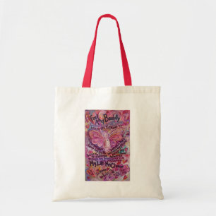 Bolsa Tote Cancer de Arte Anjo Rosa Poem Tote Bag