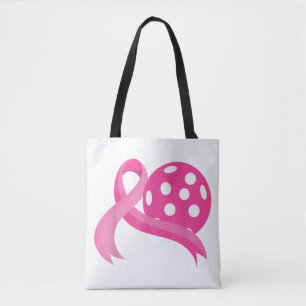 Bolsa Tote Cancer De Fita Coração Cor-de-Rosa Bonito, Picleba