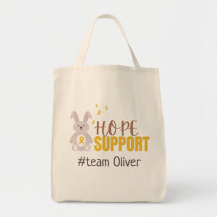 Bolsa Tote cancer infantil. Nome personalizado da #equipe. Bo