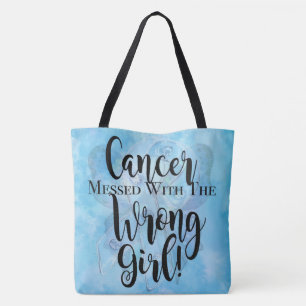 Bolsa Tote CANCER SUJADO COM a MENINA ERRADA - cerceta
