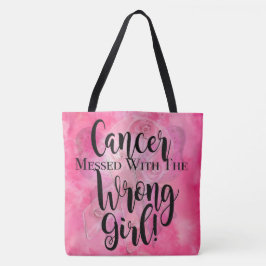 Bolsa Tote CANCER SUJADO COM o rosa ERRADO da MENINA