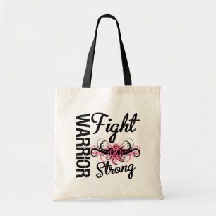 Bolsa Tote Cancro da mama forte da luta do guerreiro