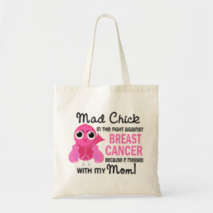Bolsa Tote Cancro da mama louco da mamã do pintinho 2