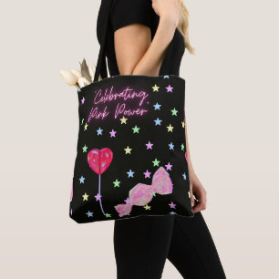 Bolsa Tote candy 3d imagem, giro, fantástico, desenho animado