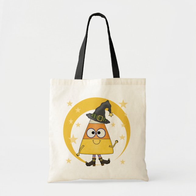 Bolsa Tote Candy Corn Witch Halloween (Frente)