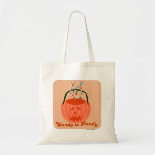 Bolsa Tote Candy é Dandy Spooky Halloween Cartoon Slogan