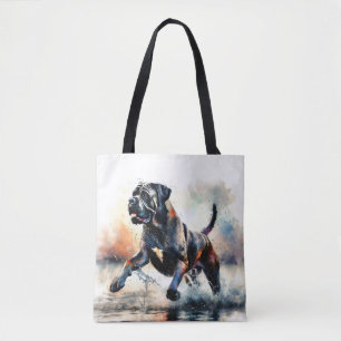 Bolsa Tote Cane Corso de Cane, com uma aquarela