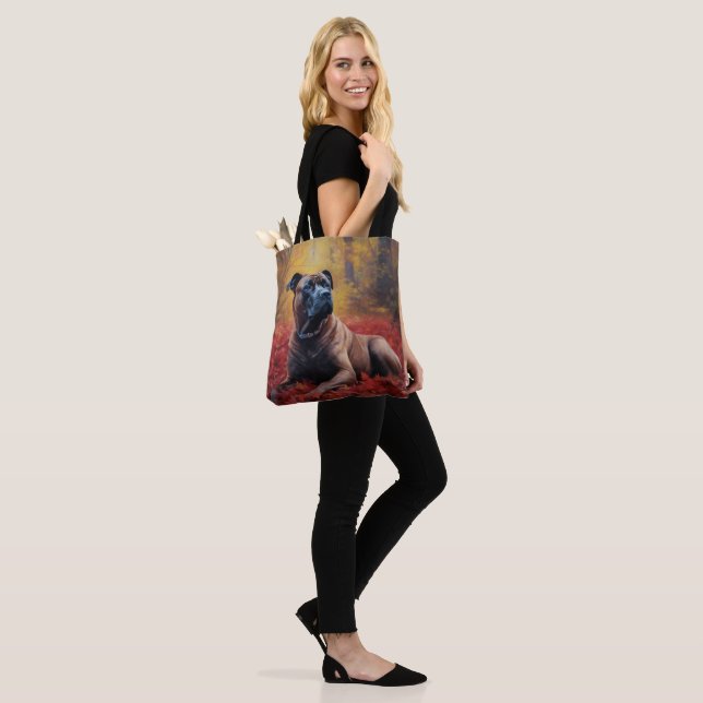 Bolsa Tote Cane Corso no outono Folhas Cair Inspire (No(a) Modelo)