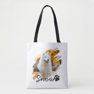 Bolsa Tote Caneca com Foto e Nome de Animal de Estimação Pers