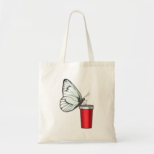 Bolsa Tote Caneca de Bebendo borboleta (Frente)