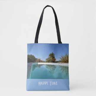 Bolsa Tote Caneca de Café com Tons Azuis