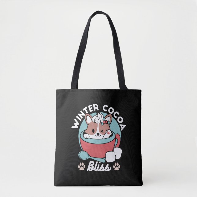 Bolsa Tote Caneca Festiva para Víblias de Férias - Coco de in (Frente)