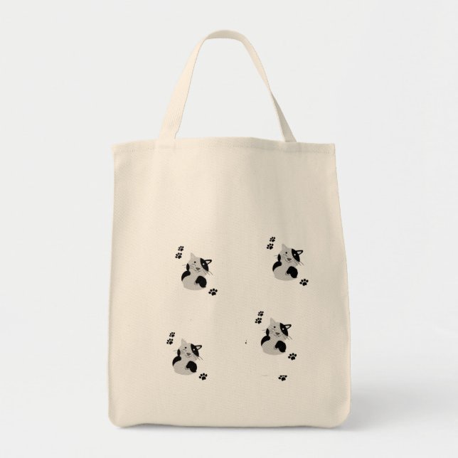 Bolsa Tote Caneca Gatinho Fofo (Frente)