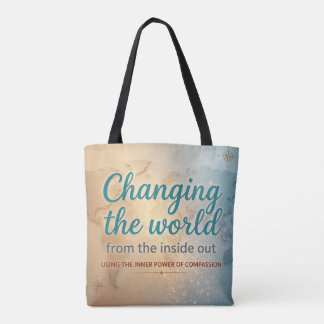 Bolsa Tote Caneca Mudar o Mundo de Dentro para Fora