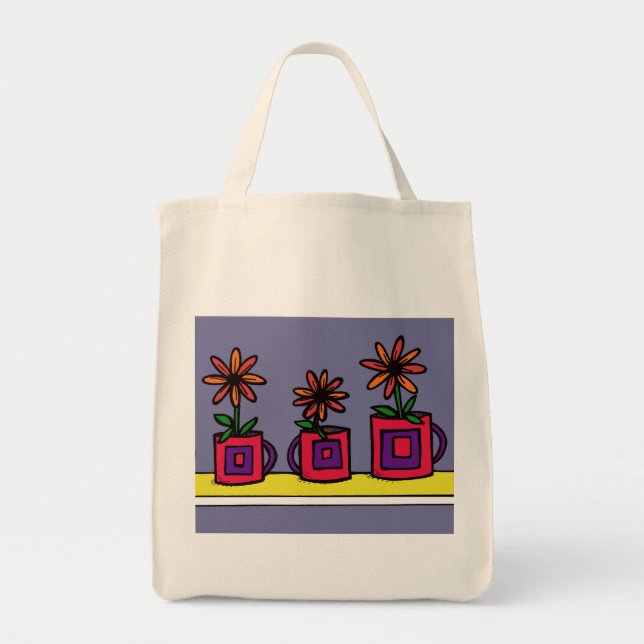 Bolsa Tote Canecas da flor (Frente)
