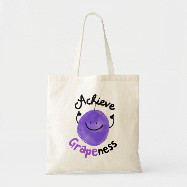 Bolsa Tote Caneta de Uvas Positivas - Obtenha a Gráficidade (Frente)