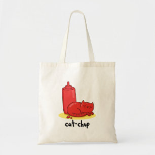 Bolsa Tote Canhoto de Gato de Gato-Chup Vermelho Cinto